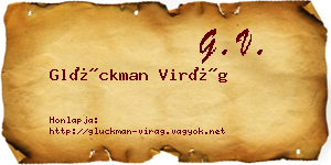 Glückman Virág névjegykártya